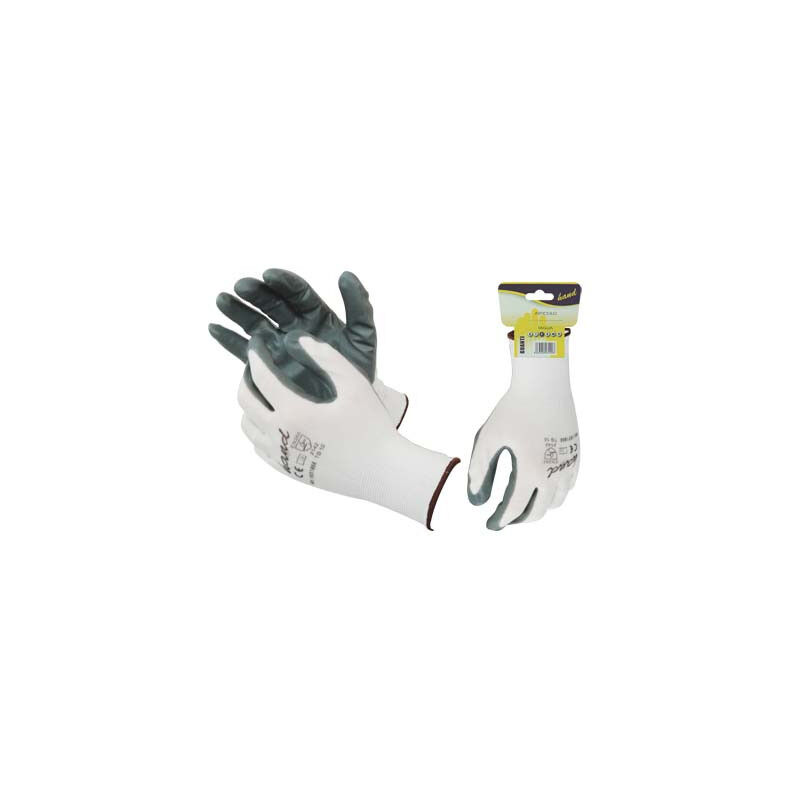 foto del prodotto guanto nitrile grigio hand maglia leggera sintetico bianco 8