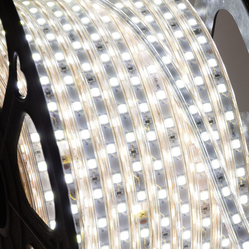 foto del prodotto greenice striscia da 60 led m 500w 42,000lm 4200 k smd5050 220vac ip65 x50m 40,000h ho 220 60 50m w 