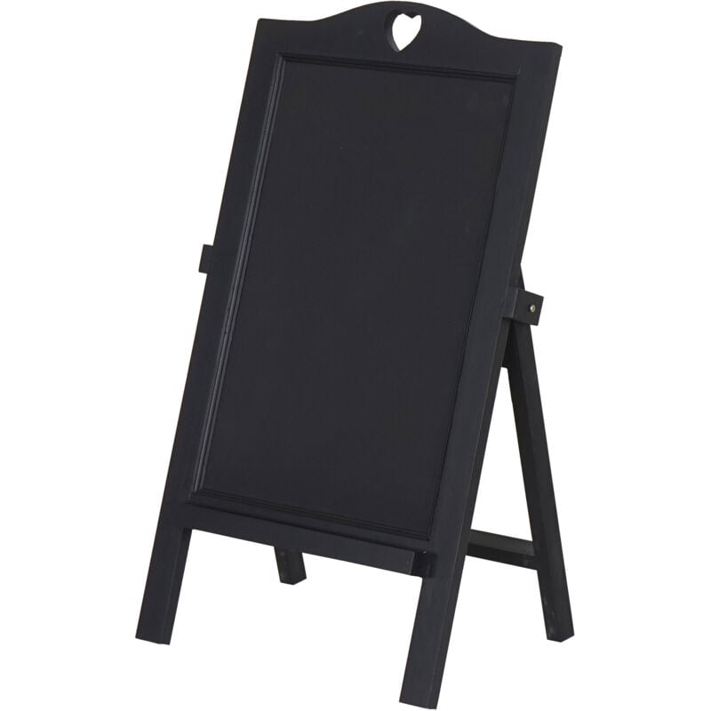 foto del prodotto lavagna hhg 003 decorativa legno paulonia 27x37x66cm, nero laccato
