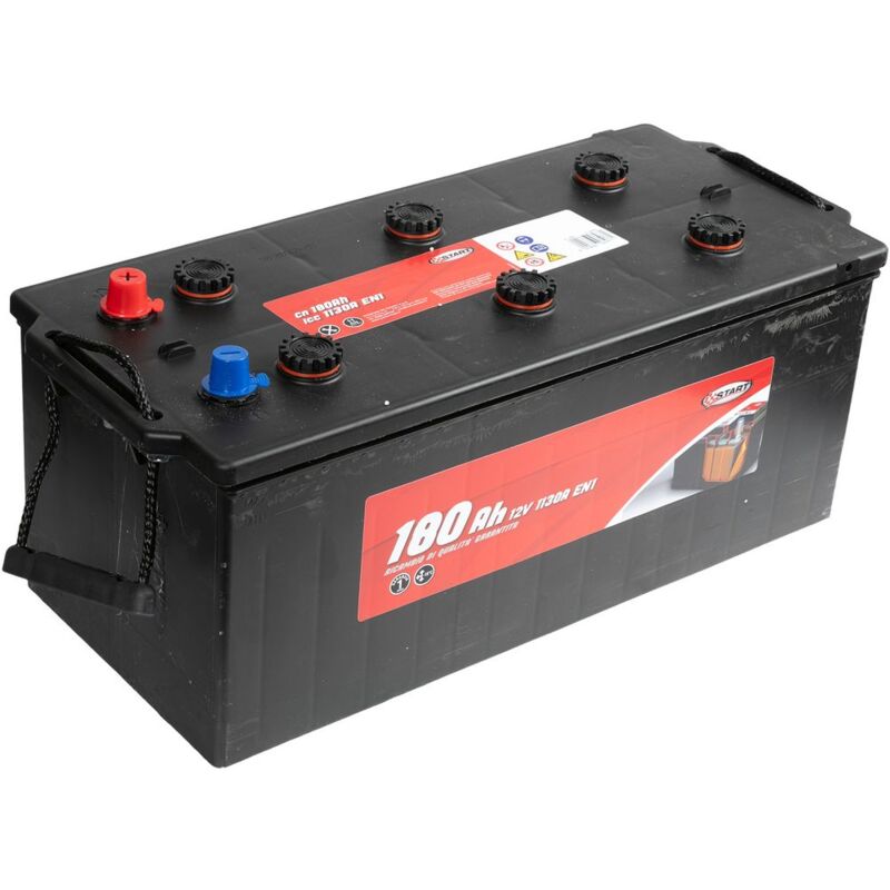foto del prodotto batteria per autocarro e trattori 180ah 12v 1000a polo positivo sinistro
