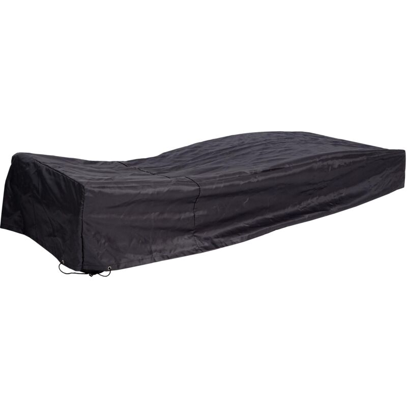 foto del prodotto copertura telo per mobili da giardino hhg 652 tela cerata poliestere poliuretano antracite per lettini 85x200x40cm