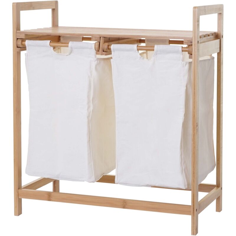 foto del prodotto hegele baule cesta portabiancheria decorativo hhg 731 bamb bianco