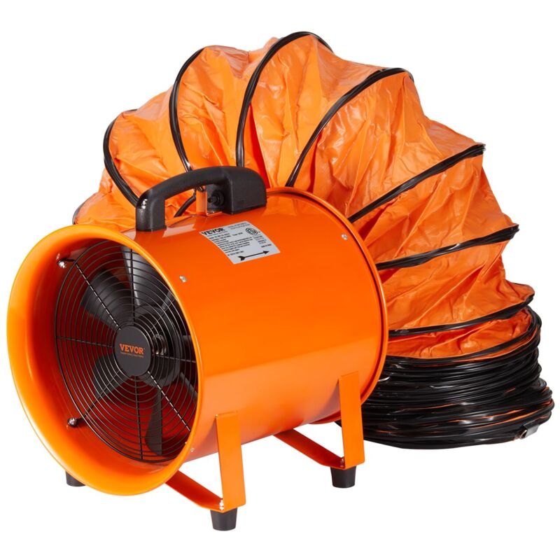 foto del prodotto vevor ventilatore di scarico motore 145w estrattore d aria condotto industriale 203 mm tubo di scarico volume d aria 1020 cfm ventilatore di scarico