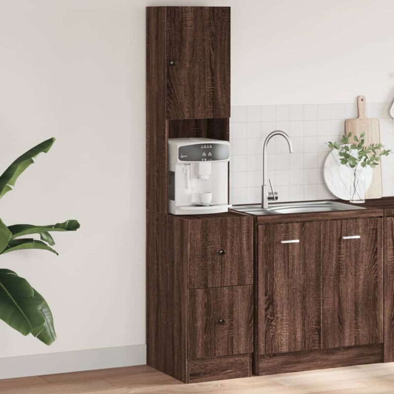 foto del prodotto mobile da cucina rovere marrone 35x50x180 cm legno multistrato vidaxl