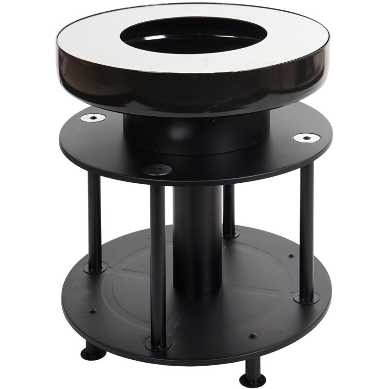 foto del prodotto barbecue bbq braciere griglia hhg 864 acciaio inox smalto 67x56x56cm nero