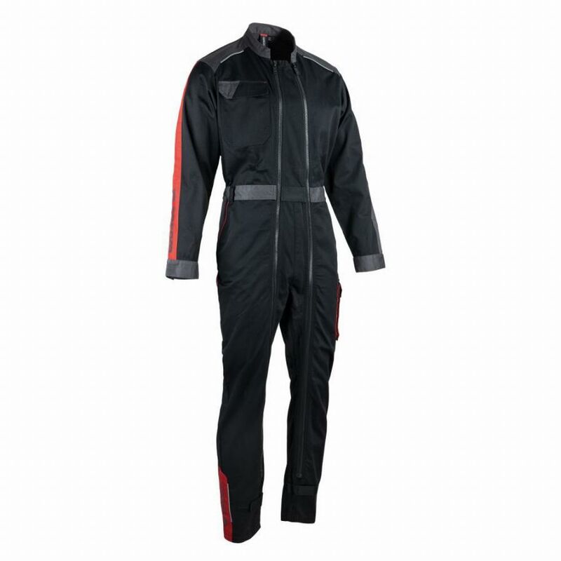foto del prodotto tuta facom ship con doppia zip nero grigio rosso taglia xxxl fxww4000e xxxl