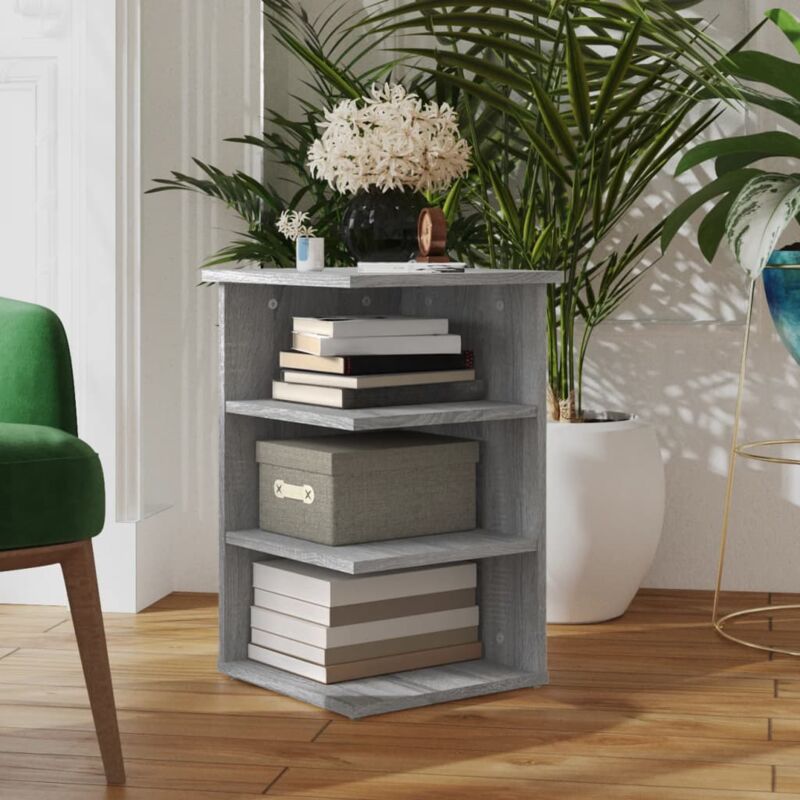 foto del prodotto mobiletto laterale grigio sonoma 35x35x55 cm legno multistrato vidaxl