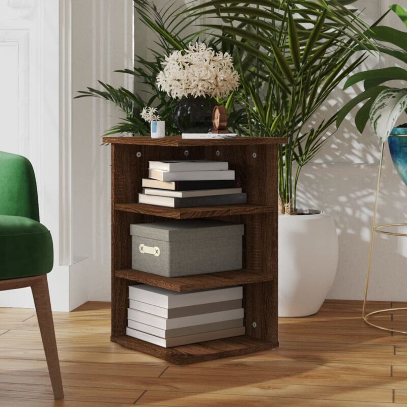 foto del prodotto mobiletto laterale rovere marrone 35x35x55 cm legno multistrato vidaxl