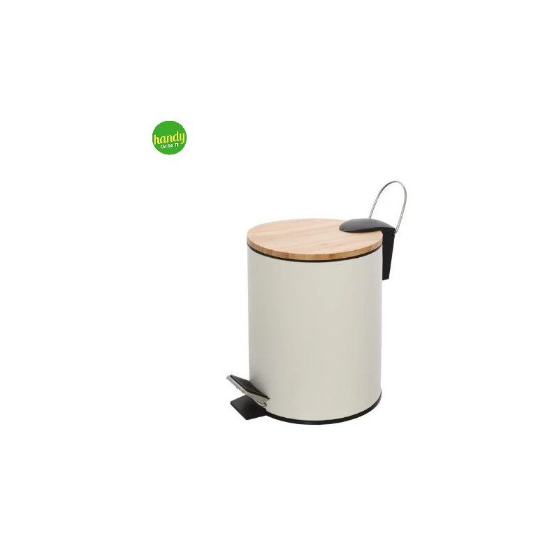 foto del prodotto pattumiera feridras 3l bianco bamboo