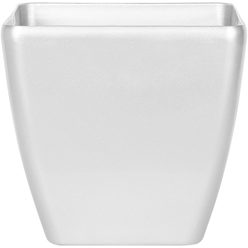 foto del prodotto beliani vaso per piante argilla sintetica argentata esterni o interni 34 x 35 x 35 cm astras
