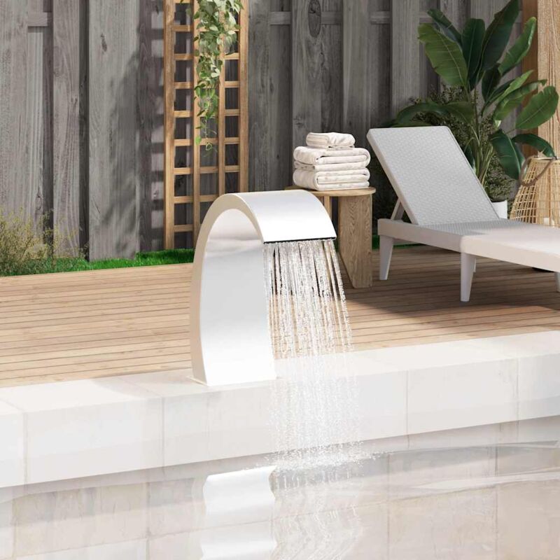 foto del prodotto prolenta premium furniture limited fontana per piscina 22x60x70 cm in acciaio