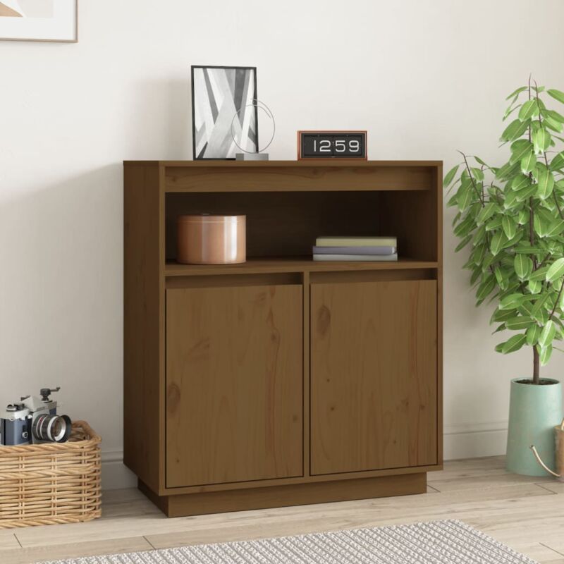 foto del prodotto vidaxl credenza ambra 70x34x80 cm in legno massello di pino