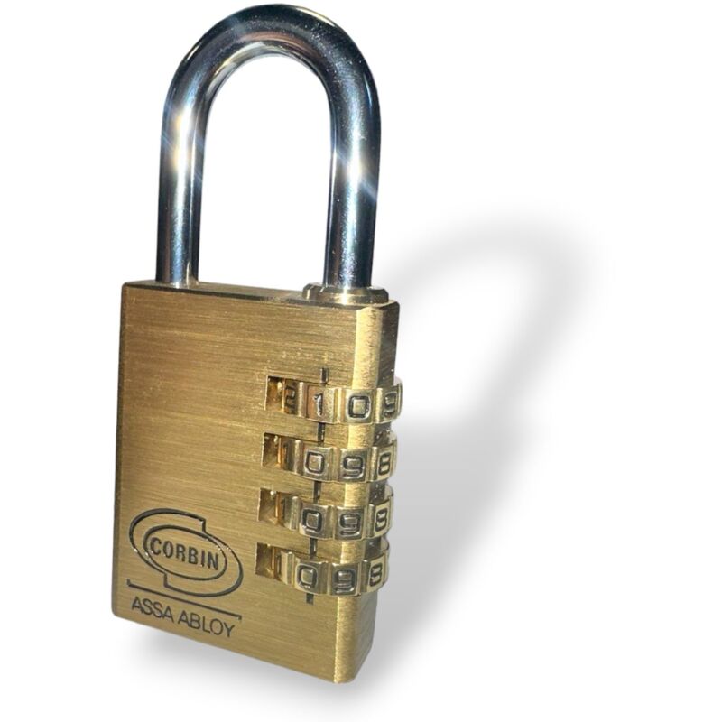 immagine 0 del prodotto corbin lucchetto a combinazione in ottone e acciaio kombo pl020 40 mm.