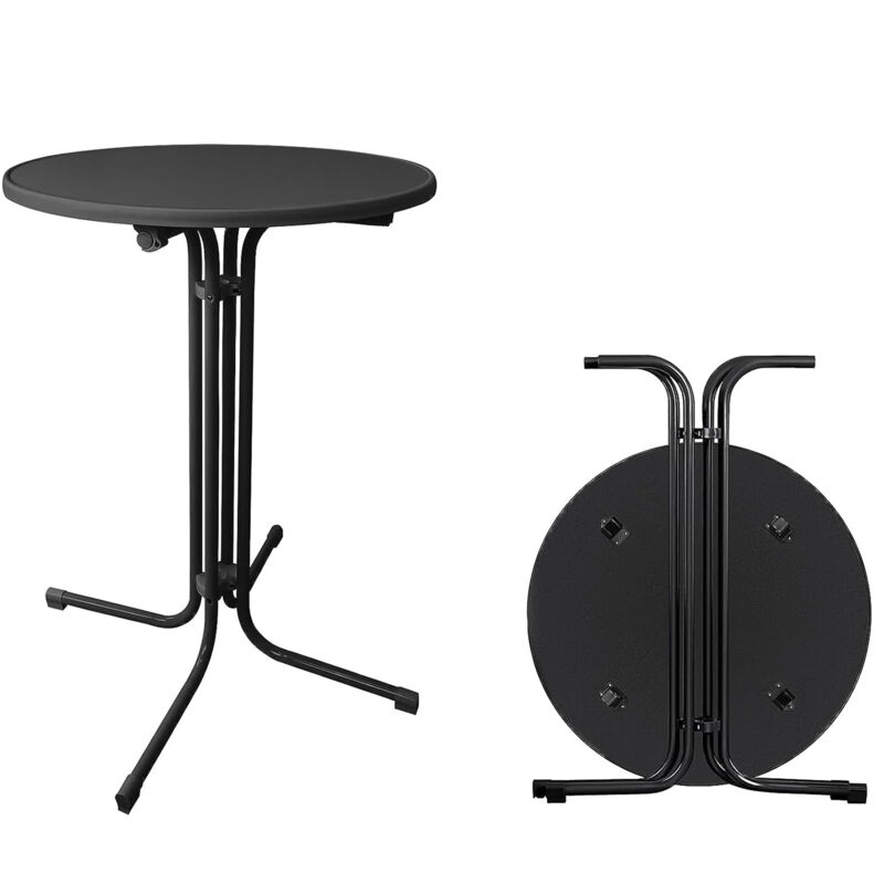 foto del prodotto aufun tavolo da bar tavolo da bistrot pieghevole tavolo pieghevole 80 cm in alluminio tavolo da bar rotondo alto 110 cm, facile da montare, per