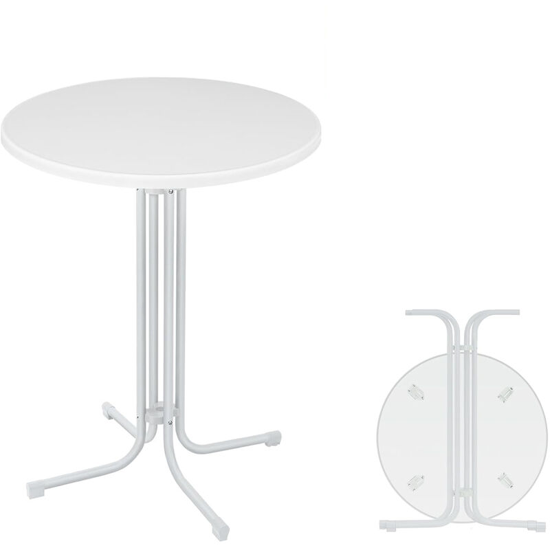 foto del prodotto aufun tavolo da bar tavolo da bistrot pieghevole tavolo pieghevole 80 cm in alluminio tavolo da bar rotondo alto 110 cm, facile da montare, per