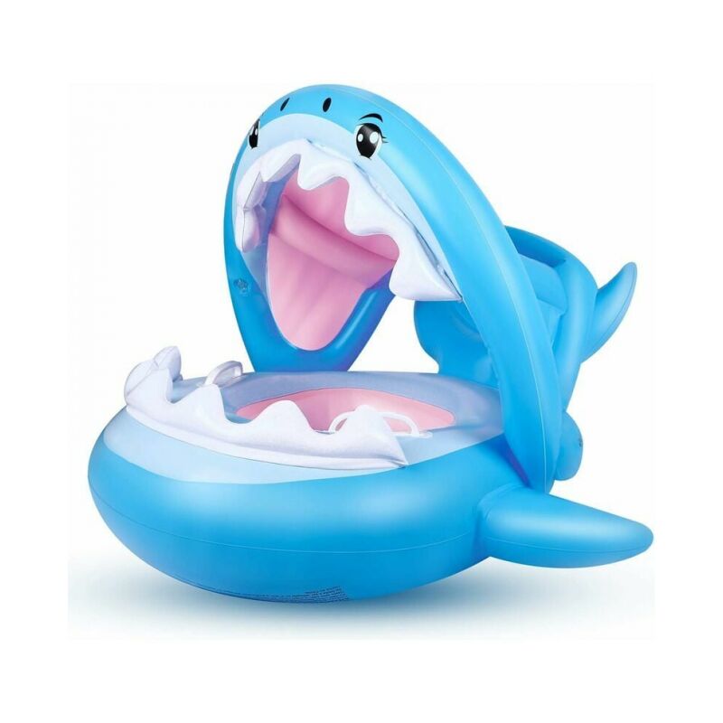 foto del prodotto anello da nuoto galleggiante per squalo per seggiolino per piscina per bambini, anello da piscina gonfiabile per bambini,y