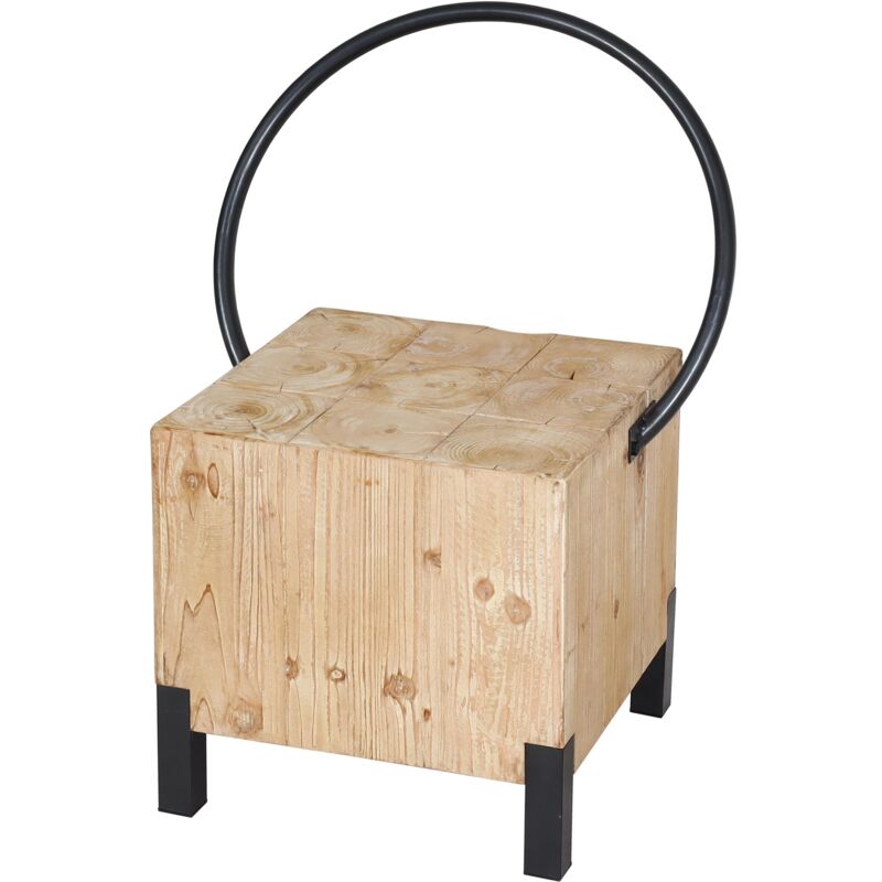foto del prodotto sedia sala pranzo soggiorno industriale hhg 601 84x60x50cm legno abete naturale ferro nero