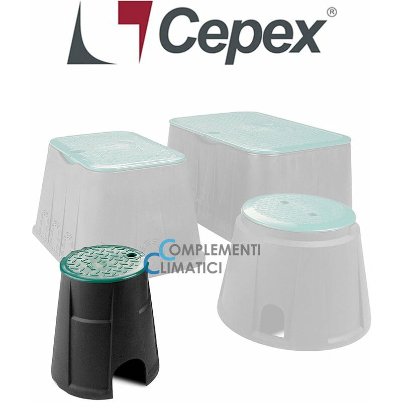 foto del prodotto pozzetto valvole cepex serie pro circolare 20x16x24 cm con coperchio 02672