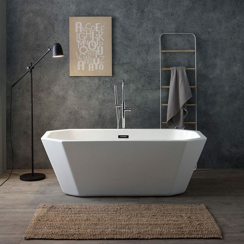 foto del prodotto kiamami valentina vasca freestanding in acrilico bianco ottagonale betty