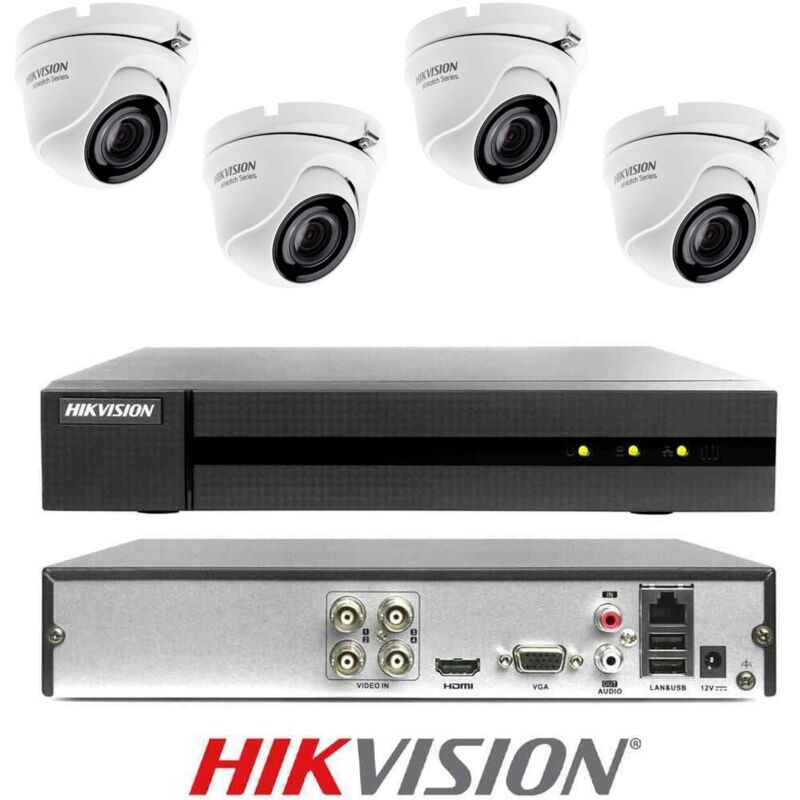foto del prodotto kit videosorveglianza hikvision cloud dvr 4 canali 4 telecamere 4mp hd 500 gb