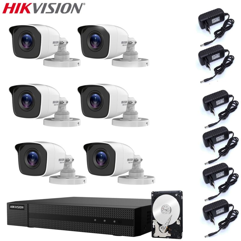 foto del prodotto kit videosorveglianza hikvision dvr 8 canali 6 telecamere 4 mpx hd 1tb