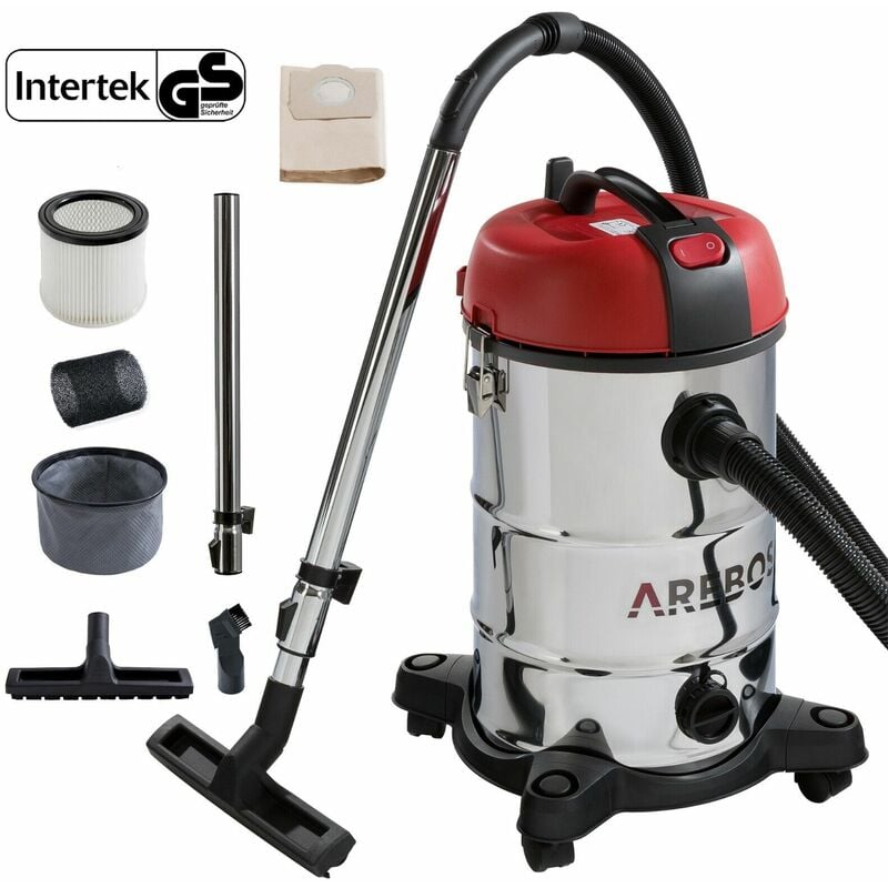 foto del prodotto aspirapolvere industriale 30 l bagnato e asciutto aspirapolvere 1800 w 4in1 arebos