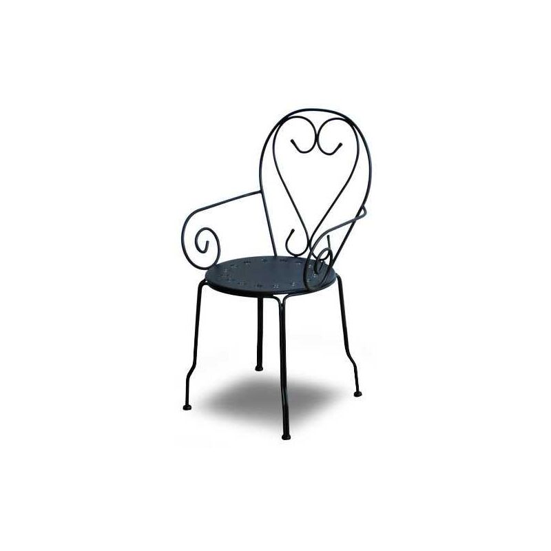 foto del prodotto sedia da giardino 49x48xh90 cm in metallo new old antracite