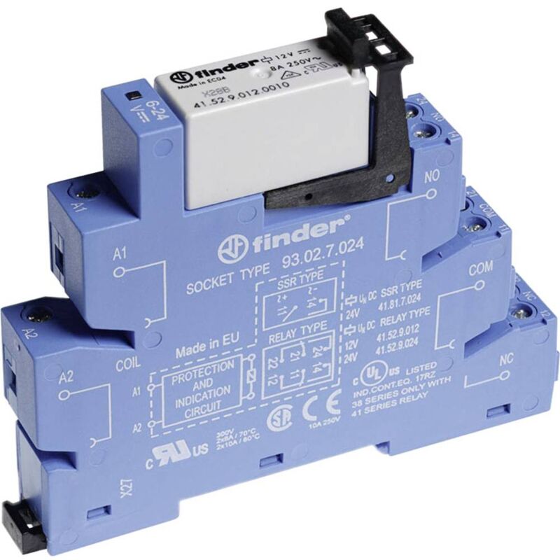 foto del prodotto 38.52.7.012.0050 rel di accoppiamento 12 v dc 8 a 2 scambi 1 pz. finder