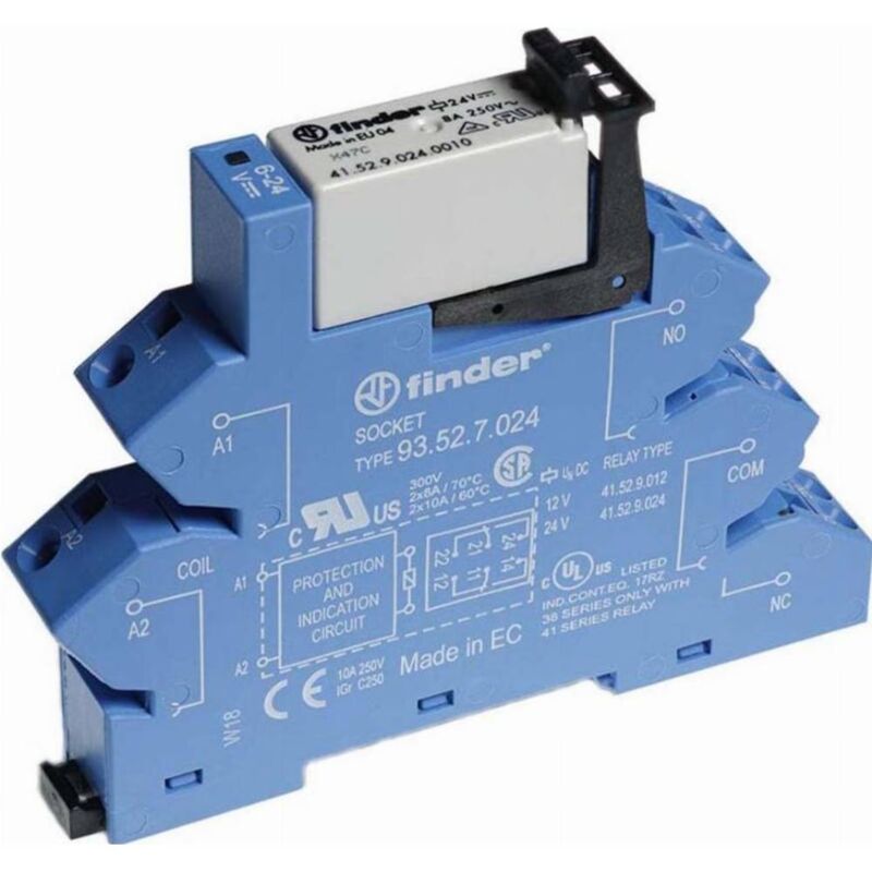 foto del prodotto 38.62.8.230.0060 rel di accoppiamento 230 v ac 8 a 2 scambi 1 pz. finder
