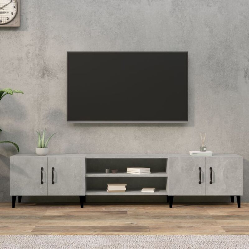 foto del prodotto vidaxl mobile porta tv grigio cemento 180x31,5x40 cm legno multistrato