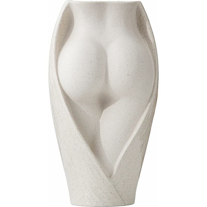 foto del prodotto fortuneville vaso in ceramica vaso bianco per erba di pampa, vaso creativo design del corpo vaso di fiori vaso decorativo moderno corpo di donna