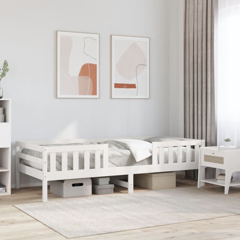 foto del prodotto vidaxl letto senza materasso bianco 75x190 in legno massello di pino