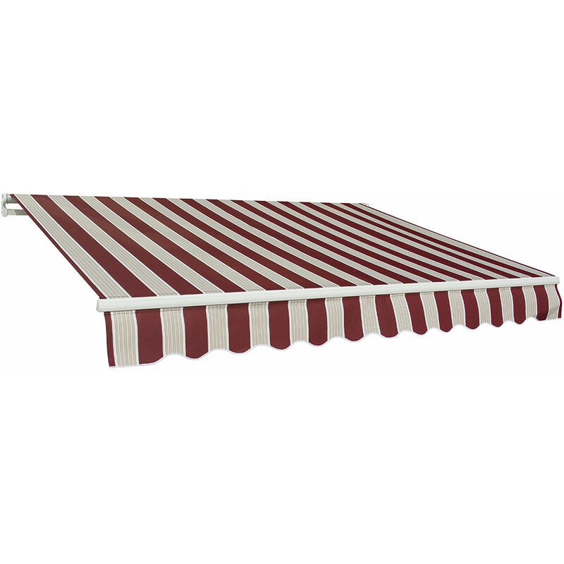 foto del prodotto tenda da sole barra quadra 200x250 cm tessuto in poliestere riga bordeaux