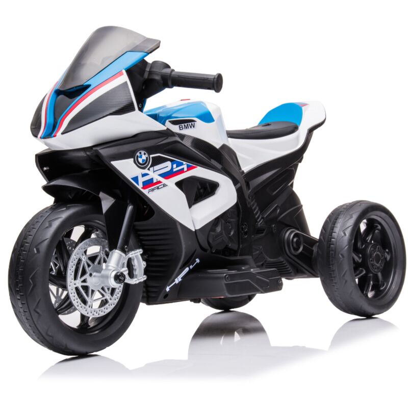 foto del prodotto moto elettrica per bambini bmw hp4 race 12v 3 ruote bianco