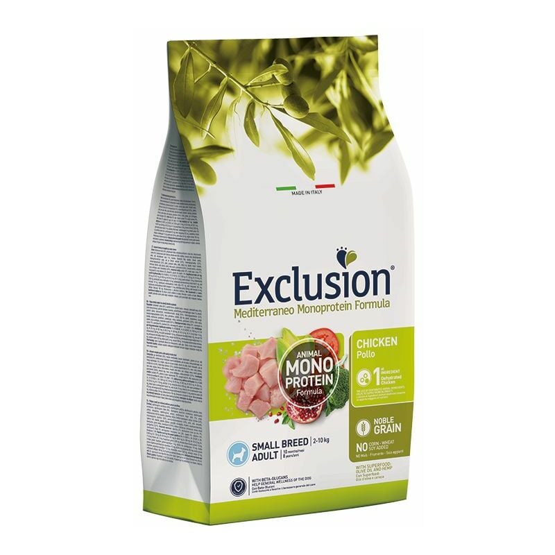 foto del prodotto cane small adult mediterraneo noble grain 500gr pollo exclusion