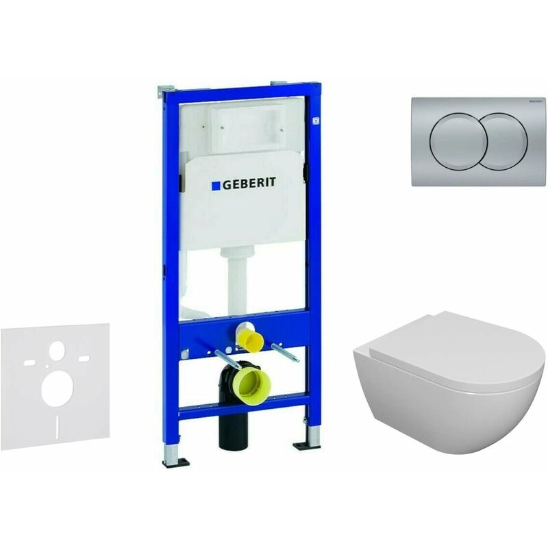 immagine 0 del prodotto geberit duofix set con modulo di installazione, vaso wc oudee e copriwater softclose, placca di comando delta01, cromo opaco sani11ca1105