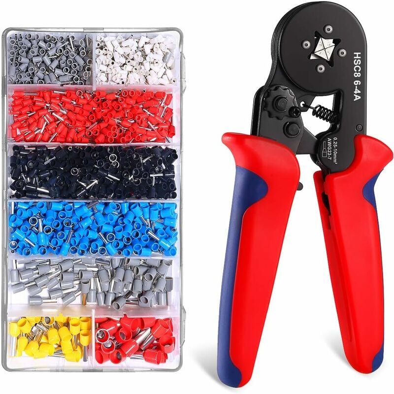 foto del prodotto ulisem pinza crimpatrice 4 lati 1200 pinza terminali cablaggio utensili 0,25 10 mm elettricista professionista