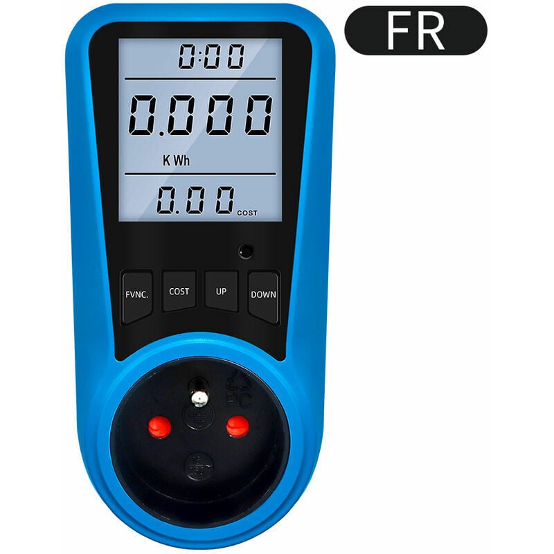 foto del prodotto ulisem misuratore di potenza digitale presa europea, voltmetro ca, tester di energia, spina normativa us uk au fr br it
