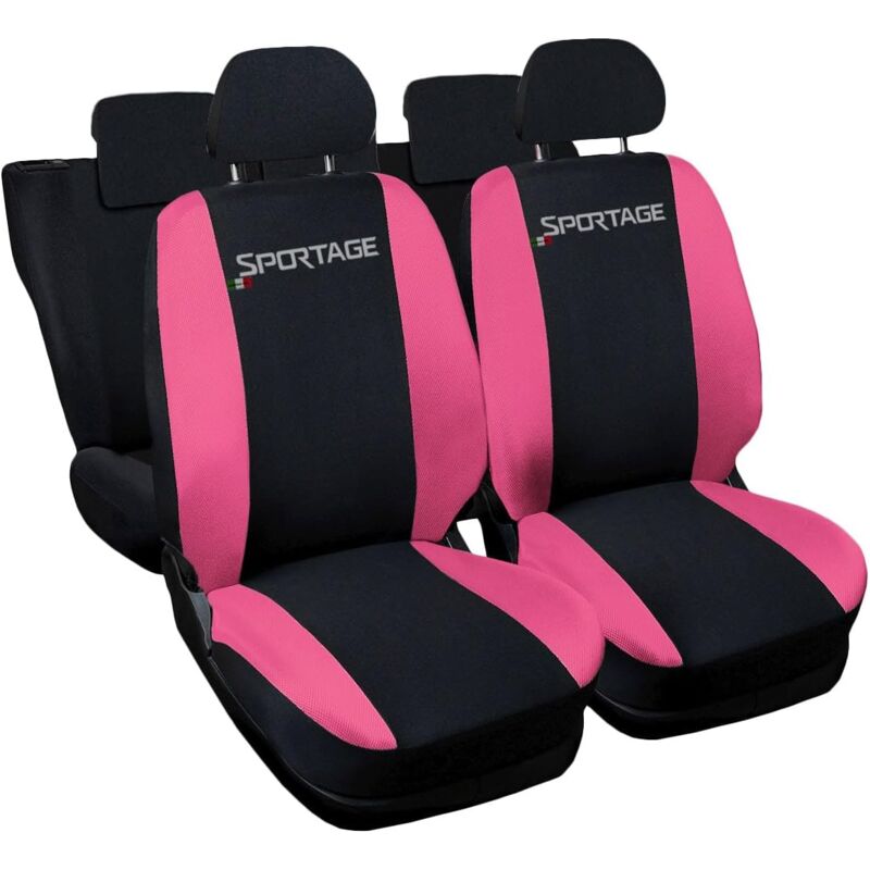 foto del prodotto lupexshop lupex shop coprisedili auto compatibili per sportage, made in italy, set di copri sedili anteriori e posteriori con copri poggiatesta