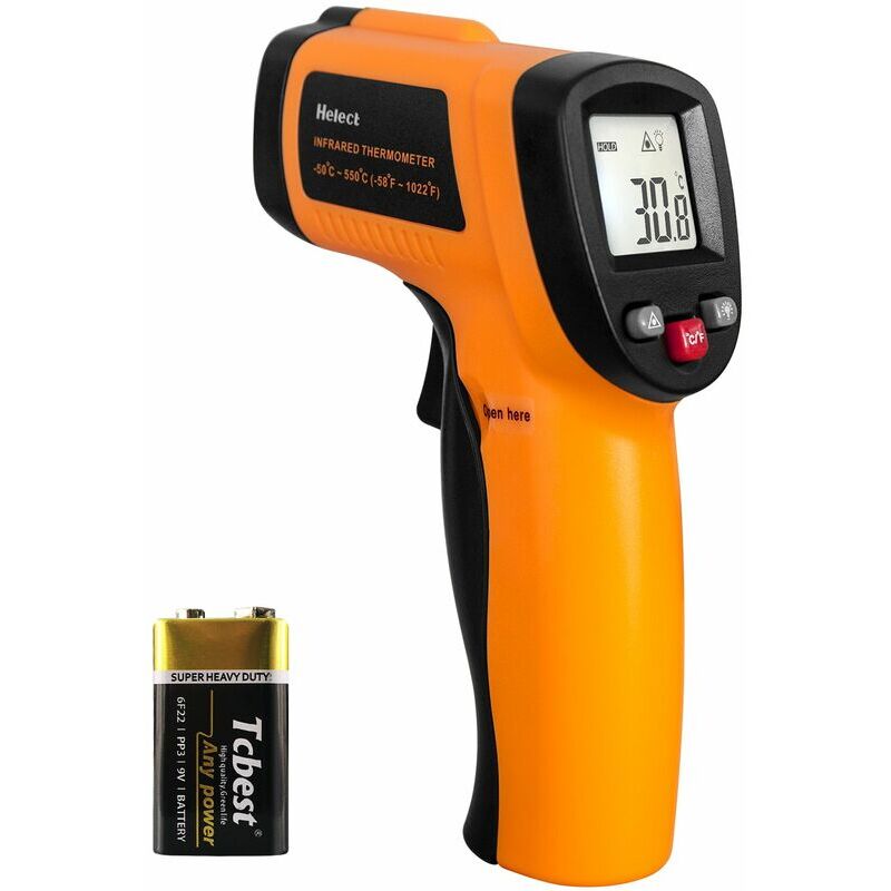 immagine 0 del prodotto ulisem termometro a infrarossi termometro a infrarossi laser senza contatto da 50 c a 550 c, schermo lcd retroilluminato non per esseri umani 