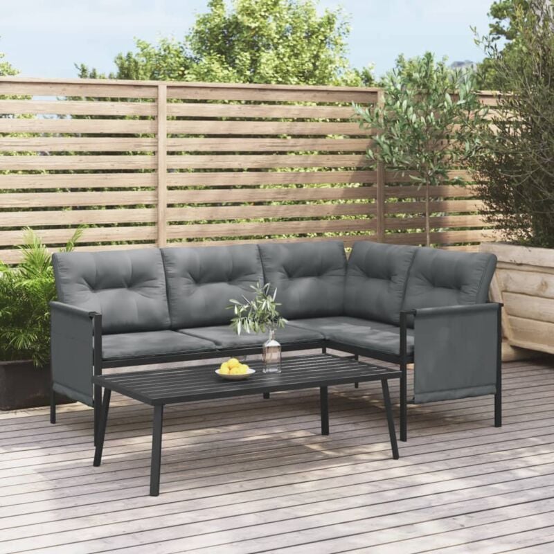 foto del prodotto vidaxl tavolino da giardino antracite 110x55x35 cm acciaio