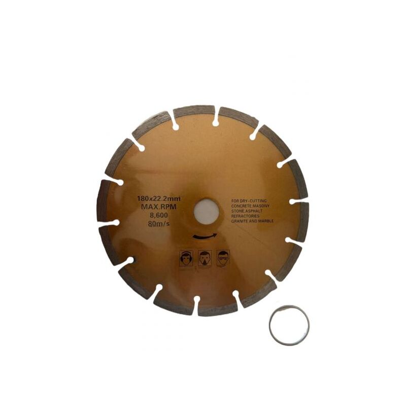 foto del prodotto disco diamantato taglio marmo cemento mattoni pietra sega circolare 180mm 31628