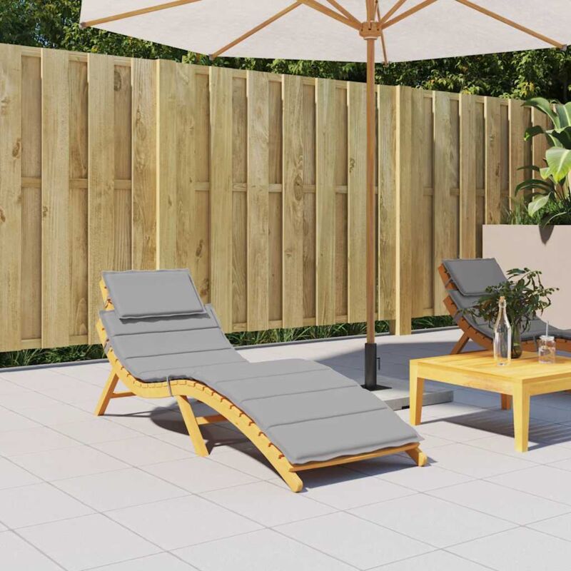 foto del prodotto vidaxl cuscino per lettino grigio 186x58x4 cm in tessuto oxford
