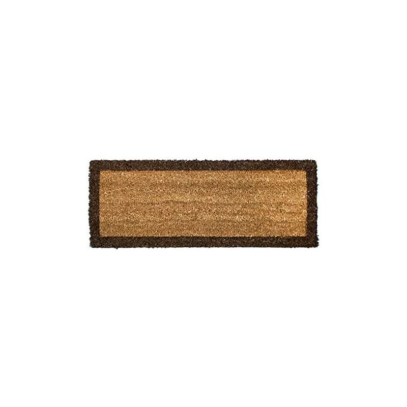 foto del prodotto zerbino cocco naturale salvagradino porta ingresso casa antiscivolo marrone 27x70 cm