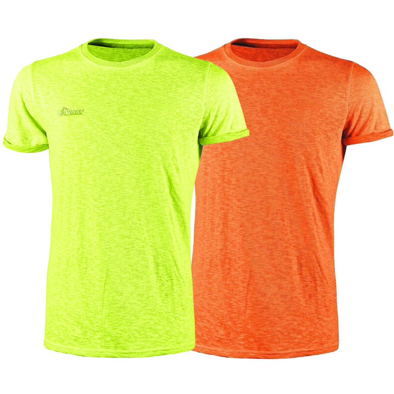 foto del prodotto u power t shirt fluo manica corta tg.l orange 100 cotone