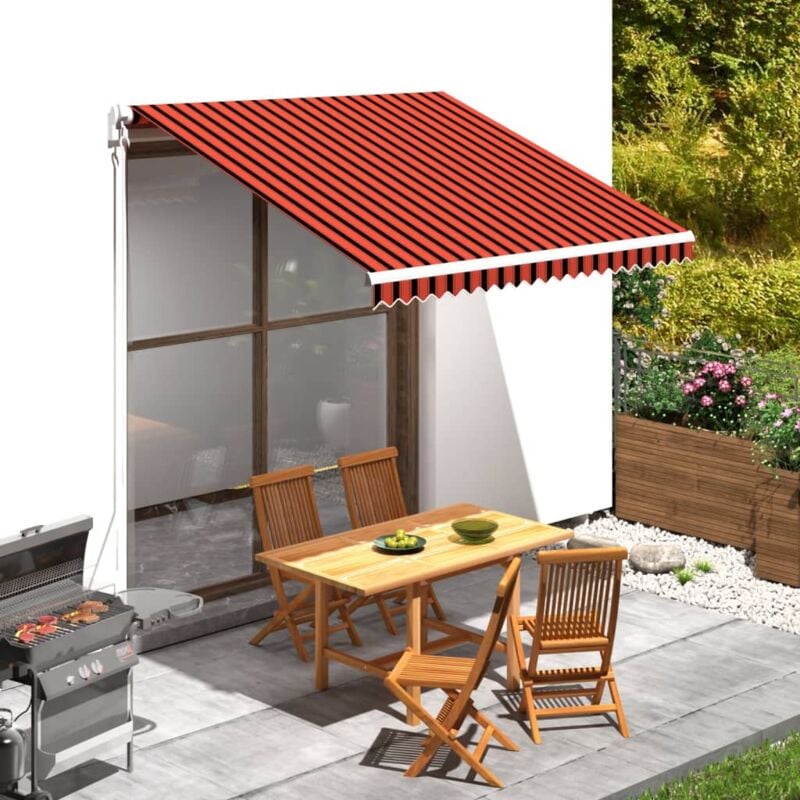 foto del prodotto furniture limited tenda da sole in tela arancione e marrone