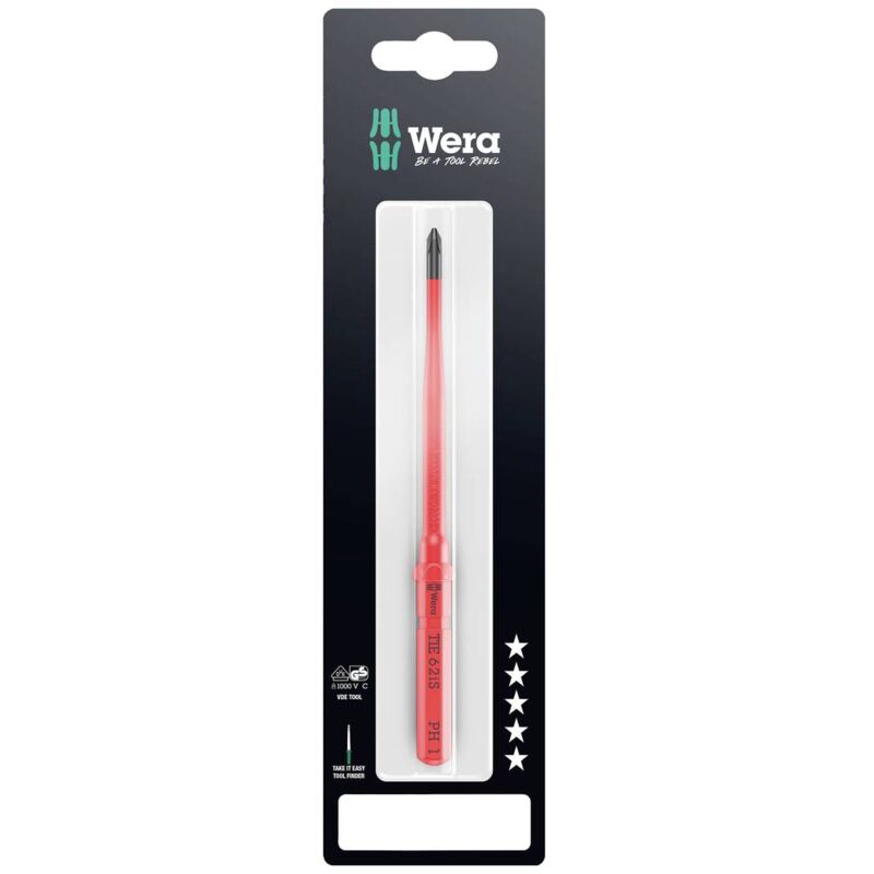 foto del prodotto wera kraftform kompakt vde 62 is ph 1 x 157 mm tie sb elettricisti croce lama intercambiabile per giraviti ph 1