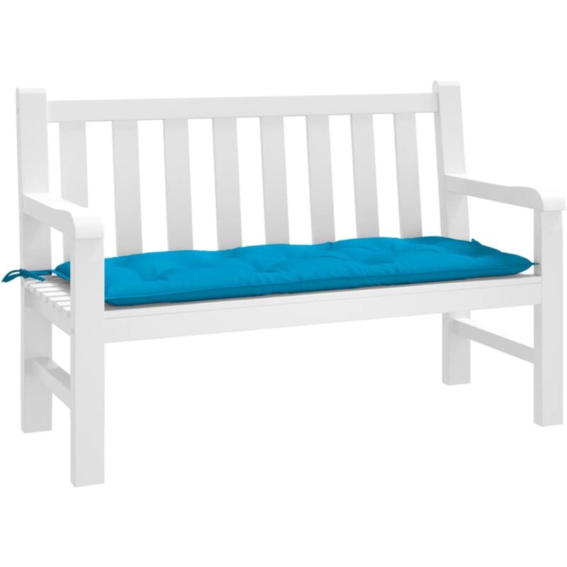 foto del prodotto vidaxl cuscino per panca azzurro 120x50x7 cm in tessuto oxford