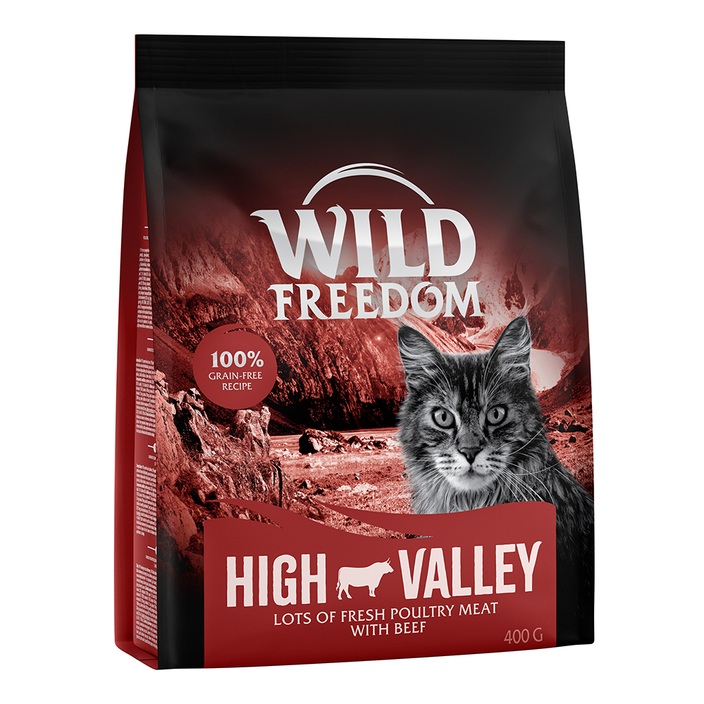 foto del prodotto wild freedom adult farmlands manzo senza cereali crocchette per gatti 400 g