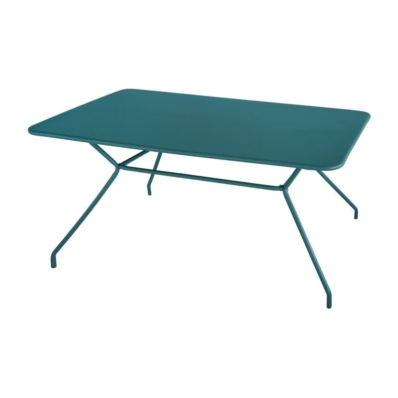 foto del prodotto tavolo da giardino 150x80 cm in metallo turchese cara